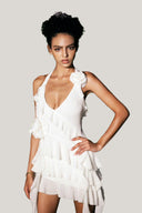 Close on Bodrum White Mini Dress for women, from XITA, The Viet Concept 