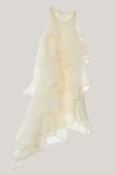 Close on Cream Trapeze Mini Dress for women, from MUST HAVE, The Viet Concept 4
