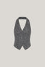 Close on Grey Fallon Halter Back Slit Tweed Floor Length Set for women, from LECIA, The Viet Concept1