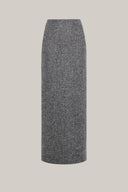 Close on Grey Fallon Halter Back Slit Tweed Floor Length Set for women, from LECIA, The Viet Concept2