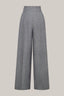 Close on Grey Platine Straight High Waist Tweed Floor Length Pants for women, from LECIA, The Viet Concept 1