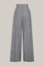 Close on Grey Platine Straight High Waist Tweed Floor Length Pants for women, from LECIA, The Viet Concept 2
