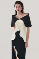 Close on Monochrome Off-shoulder Cut-out Blazer and Monochrome Pencil Cut-out Midi Skirt  for women, from MUST HAVE, The Viet Concept1 
