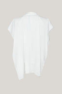 Close on Pearl White Short-sleeve Collared Shirt for women, from MUST HAVE, The Viet Concept1