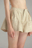 Detail of Hoi An Beige Short for women, from XITA, The Viet Concept