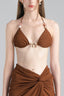 Close of Dubai Brown Sarong for women, from XITA, The Viet Concept