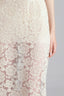 Close of Istanbul Lace Mesh Floral Midi Dress In Cream for women, from LASSY, The Viet Concept