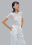 Close of White Women's Wide-tube Pants for women, from CAOSTU, The Viet Concept