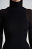 Close up on materials of Black Bodycon Wriggle Dress, from CAOSTU, The Viet Concept