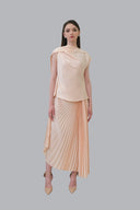 Front of Bronze Satin Short Sleeve Top for women, from MUST HAVE, The Viet concept 