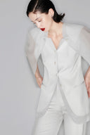 Close of Pearl Double Layered Blazer, Pearl Long Pants for women, from MUST HAVE, The Viet Concept 