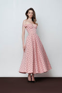 DO LONG • Urban Bloom Pink Floral Midi Dress