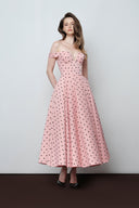 DO LONG • Urban Bloom Pink Floral Midi Dress