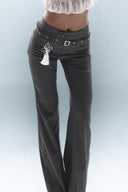HUELLEY HUELLEY • Rachel Tassel Metal Logo Couture