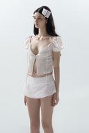Laura Puff Off White Top for women, from Huelley Huelley, The Viet Concept 