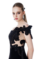 Onyx Fringe Embrace Gown for women, from MR CRAZY & LADY SEXY, The Viet Concept 