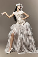 Elza Sculpted Halter Mesh Gown for women, from DAS LA VIE, The Viet Concept 