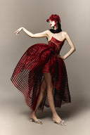 Halona Étoile Open-Shoulder Mesh Ball Gown Midi Dress for women, from DAS LA VIE, The Viet Concept 
