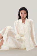 Detail of Cream Midi Dress for women, from MUST HAVE, The Viet Concept 

