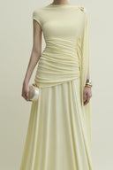 White Minerva Length Dress for women, from JENNY K TRAN, The Viet Concept 
