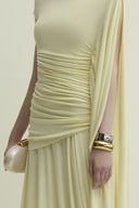 White Minerva Length Dress for women, from JENNY K TRAN, The Viet Concept 