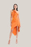 Front of Apricot Asymmetric Halter Midi Dress for women, from MUST HAVE, The Viet Concept 