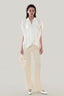 Front of Beige Satin Straight Pants for women, from MUST HAVE, The Viet Concept