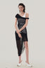 Front of Black Draped Lace Top for women, from MUST HAVE, The Viet Concept