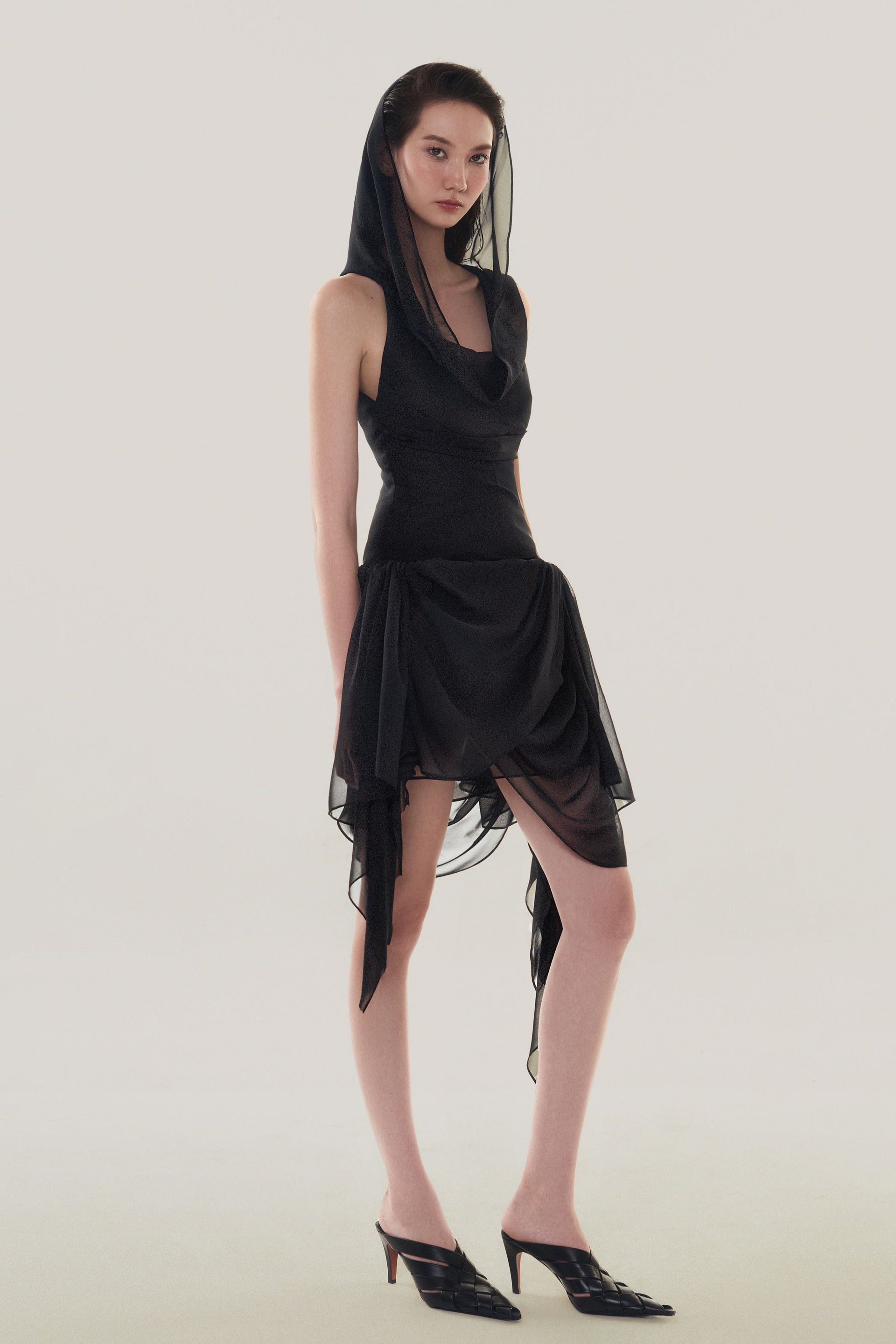 mini hoodie dress women MUST HAVE • Black Wrap Mini Hoodie Dress