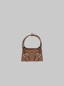 Front of Cookies Crossbody with Metal Lock Mini Giong Leather Bag for women, from LUU VIETANH, The Viet Concept