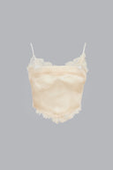 Detail of Cream Cut-Out Layer Top for women, form MFUST HAVE, The Viet Concept
