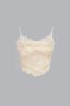 Detail of Cream Cut-Out Layer Top for women, form MFUST HAVE, The Viet Concept