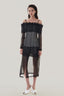 Front of Monochrome Off-shoulder Midi Dress for women, from MUST HAVE, The Viet Concept