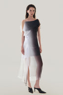Front of Monochrome Ombre Wrap Midi Dress for women, from MUST HAVE, The Viet Concept