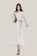Front of Phoebe Top, White Tulle Midi Skirt for women, from MUST HAVE, The Viet Concept 