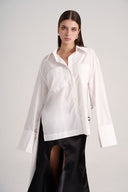 Front of White Blackless Silver Ring Shirt, from CAOSTU, The Viet Concept