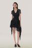 Front of style 2 of Black Wrap Mini Hoodie Dress for women, from MUST HAVE, The Viet Concept 