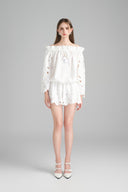Front of Seychelles White Flora Mini Dress for women, from XITA, The Viet Concept 