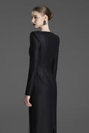 GVLUX • Wavy Smoked Crystal Embellished Dress