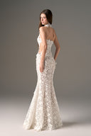 Ivory Floral Vine Lace Cut-Out Mermaid Gown for women, from IHF ATEKIER, The Viet Concept 