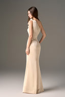 Celestine Lemon Silk Taffeta One-Shoulder Evening Dress for women, from IHF STUDIO, The Viet Concept 
