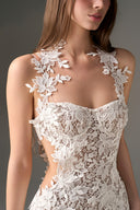 Ivory Floral Vine Lace Cut-Out Mermaid Gown for women, from IHF ATEKIER, The Viet Concept 