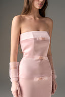 Éclat Rosé Crystal-Embellished Silk Taffeta Column Gown for women, from IHF ATELIER, The Viet Concept 
