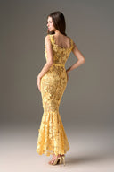 Golden Fleur Sequin Mermaid Midi Dress for women, from IHF ATELIER, The Viet Concept 