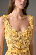 Golden Fleur Sequin Mermaid Midi Dress for women, from IHF ATELIER, The Viet Concept 