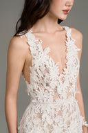Éloria Botanical Lace Deep V-Neck Mini Dress for women, from IHF STUDIO, The Viet Concept 