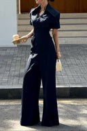 KEIRA TONG • Élan Striped Cotton Wide-leg Pants