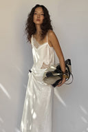 Vea Cream Silk Skirt for women, from Huelley Huelley, The Viet Concept 