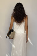 Vea Cream Silk Skirt for women, from Huelley Huelley, The Viet Concept 