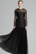 Morela Structured Taffeta Mesh Evening Dress for women, from ARTI APPAREL, The Viet Concept 